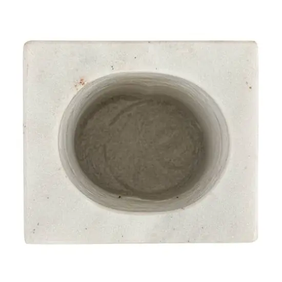 Hello Honey® 7" White Modern Marble Pillar & Taper Candle Holder Vase with Ball {4}