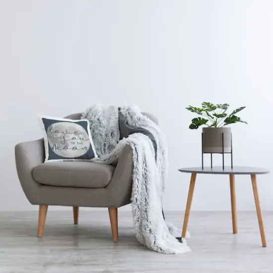 Stupell Industries Love You to Moon Blue Calligraphy Night Sky Throw Pillow, 18" x 18" {3}