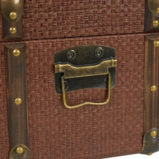 Brown Antique Style Trunk Set {7}