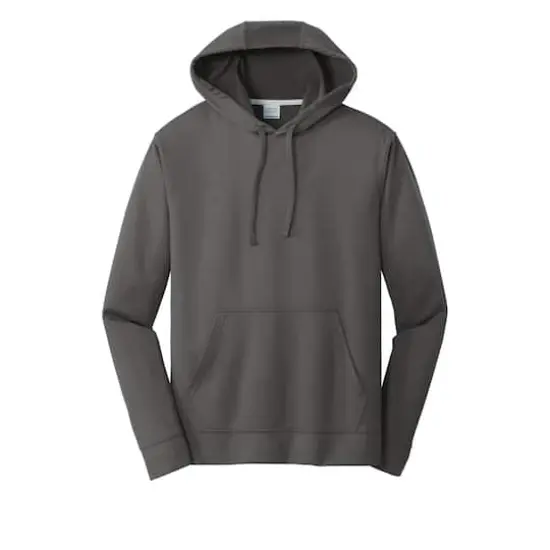 Port & Company&reg; Performance Fleece Pullover Hooded Adult Sweatshirt Charcoal {1}