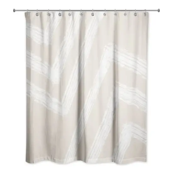 Neutral Zags Shower Curtain {1}