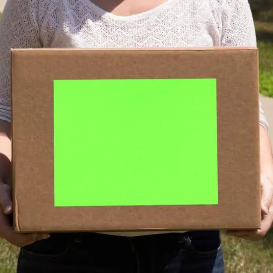 JAM Paper Shipping Labels, 8.5" x 11" Neon Green {7}