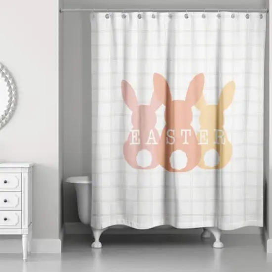 Easter Bunny Lineup Shower Curtain 71" x 74" Shower Curtain {3}