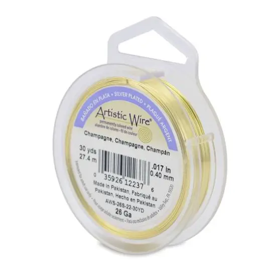 Artistic Wire&reg; 26 Gauge Silver Plated Tarnish Resistant Colored Copper Craft Wire, 30yd. White {2}