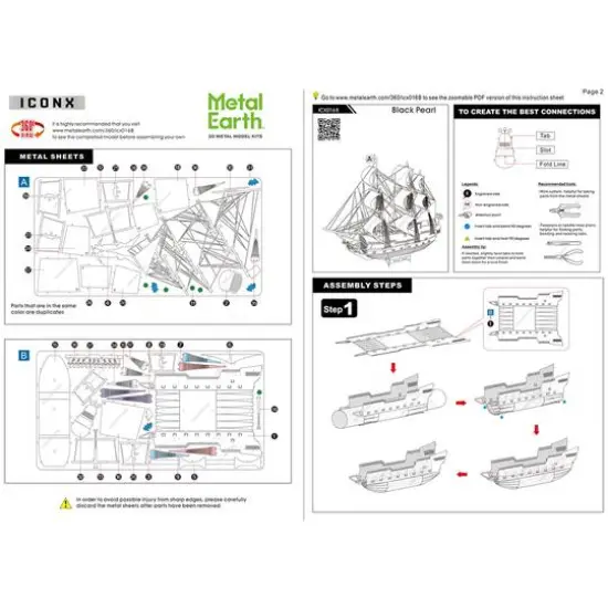Metal Earth&reg; Premium Series Black Pearl Black Version Steel Model Kit {9}