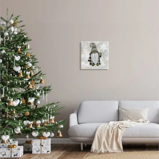 Stupell Industries Gnome For Christmas Phrase Canvas Wall Art {3}