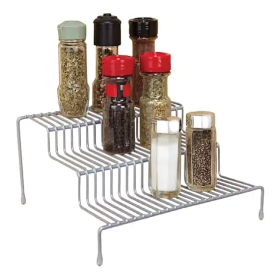Kitchen Details 10" 3-Tier Spice Rack Shelf OrganizerGray {4}