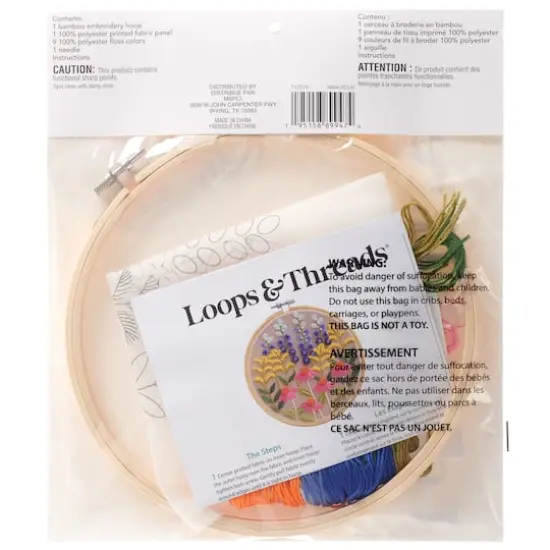 8" Wildflowers Stamped Design Embroidery Kit by Loops & Threads&reg; {6}