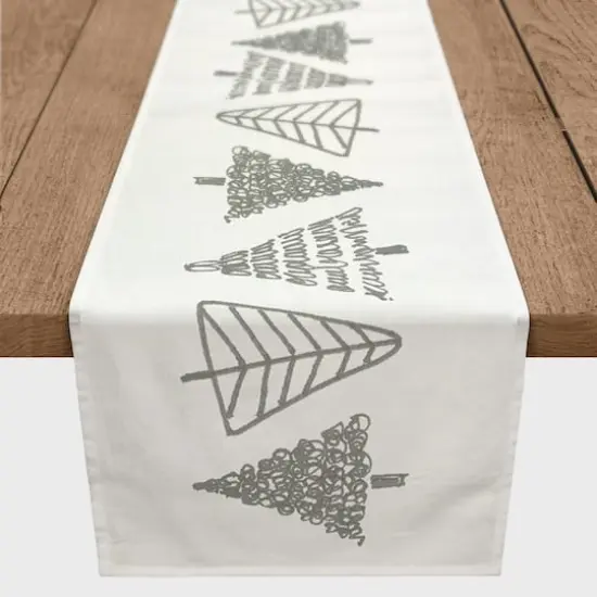 Tree Doodle 16" x 90" Cotton Twill Runner {1}