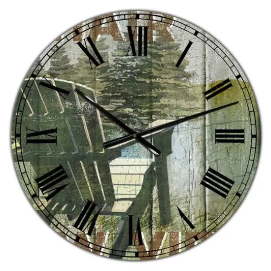 Designart 'Open Season Viewing Large Traditional Wall Clock {1}