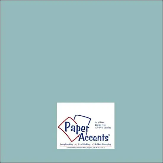 PA Paper&trade; Accents Muslin 12" x 12" 74lb. Cardstock, 25 Sheets Evening Surf {1}