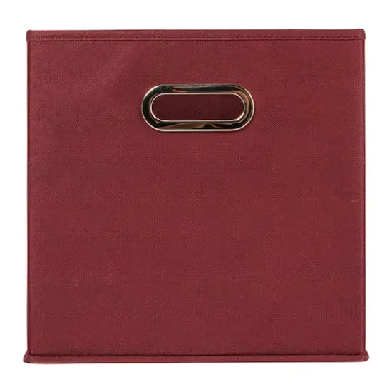 Household Essentials Square Storage Bin Burgundy {4}