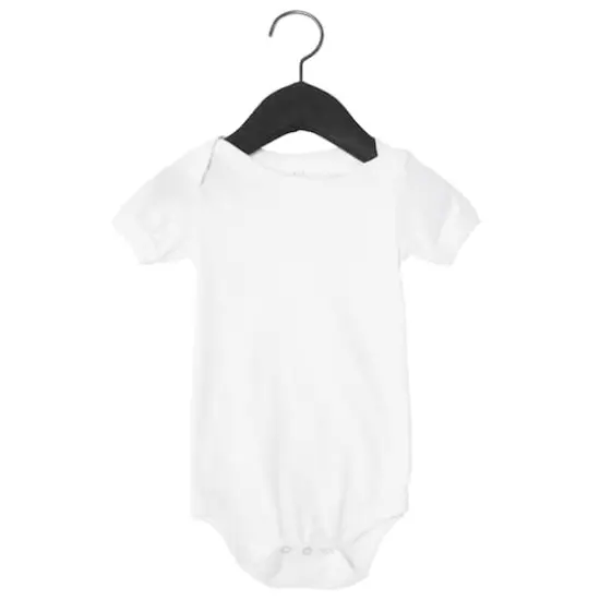 BELLA+CANVAS&reg; Baby Jersey Short Sleeve One-Piece White {1}