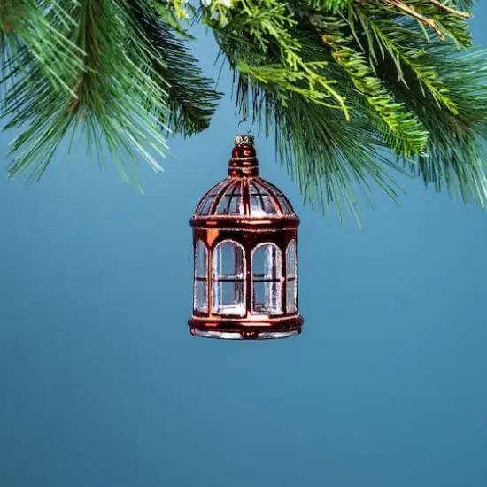 6ct. 6" Glittered Glass Lantern Ornaments {4}