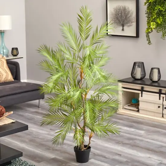 4.5ft. Potted Areca Artificial Palm Tree {4}