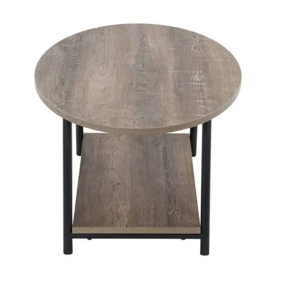 Household Essentials 39" Jamestown Oval Coffee Table Ashwood {10}