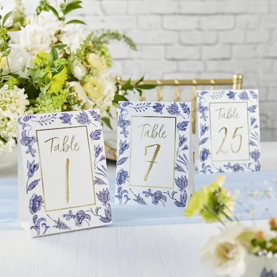 Kate Aspen&reg; Blue Willow Wedding Table Numbers 1-25 {4}