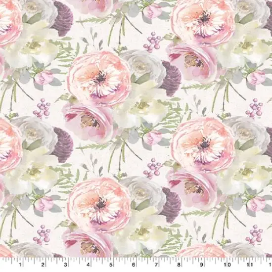 Suzanne Nicoll Peony Cotton Fabric {1}