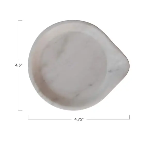 Hello Honey&reg; 4.75" White Marble Spoon Rest {3}