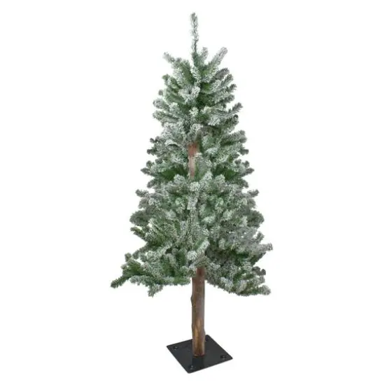 4ft. Unlit Medium Flocked Alpine Artificial Christmas Tree {1}