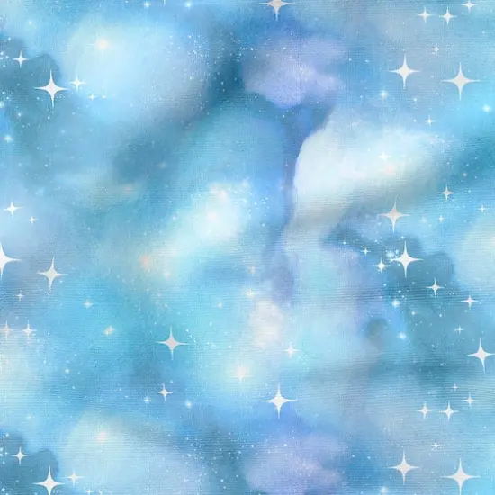 Fabric Editions Blue Starry Night Cotton Fabric {5}