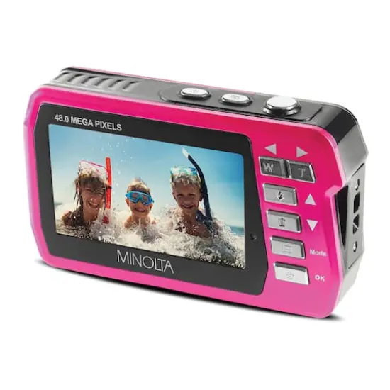 Minolta 48.0 Megapixel Waterproof Digital Camera Pink {4}