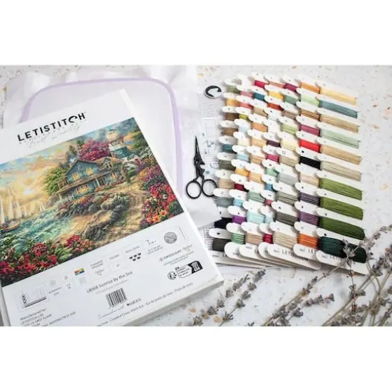 LetiStitch Sunrise by the Sea Counted Cross Stitch Kit {6}