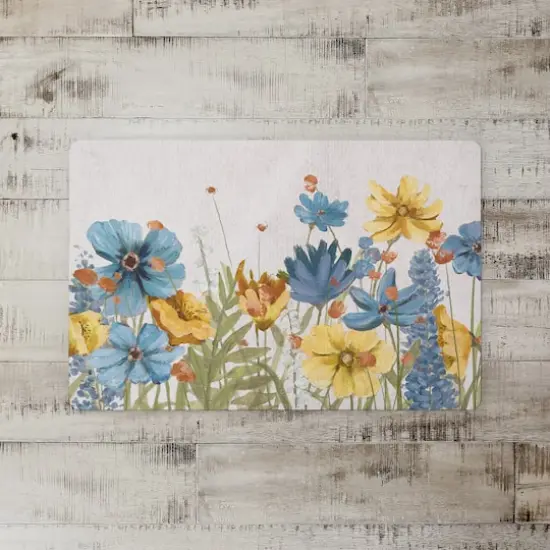 Field Of Happy Flowers 18" x 27" Floor Mat {3}