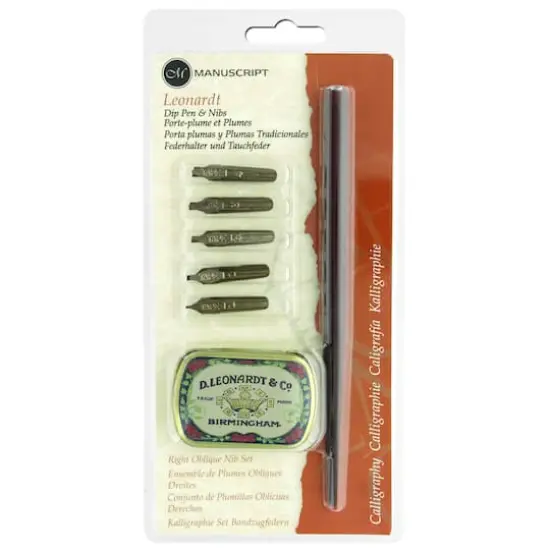 Manuscript Calligraphy Oblique Dip Pen & Nibs Set {1}