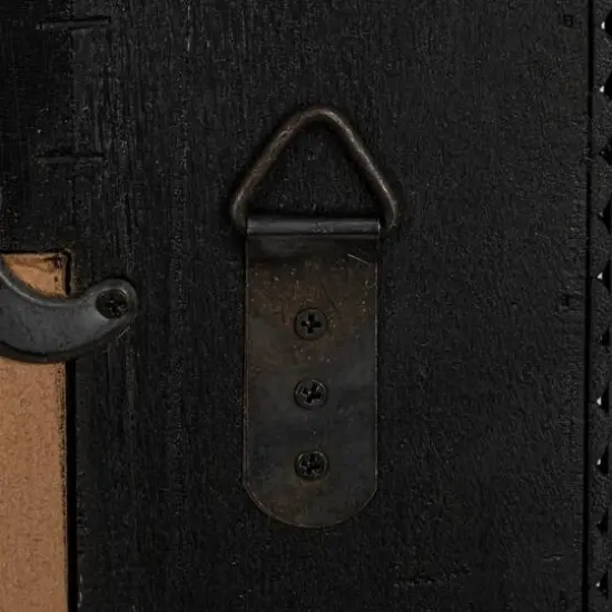 Hello Honey&reg; 28" Black Bamboo Square Wall Mirror {6}