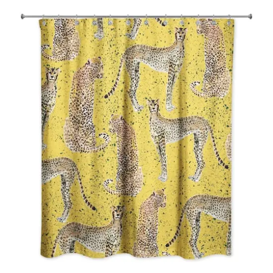 Cheetah Shower Curtain Yellow {3}