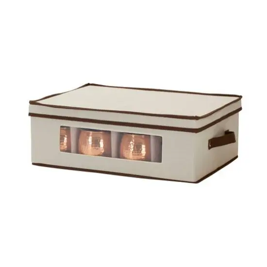 Household Essentials Glassware Storage Box White {10}