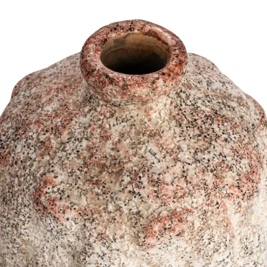 Hello Honey&reg; Cream Terra Cotta Vase with Raised Rectangle Pattern Set {10}