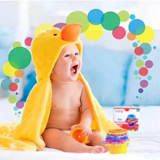 Extasticks Beautiful Colored Stacking Cups with Sea Animals {9}