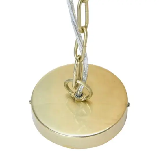 Hello Honey&reg; 20" Round Metal and Shell Chandelier Style Ceiling Light {5}