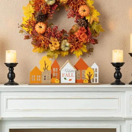 Glitzhome&reg; 20" Fall Wood House Table D&eacute;cor {6}