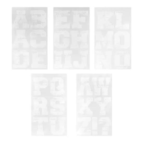 3" White Distressed Letters Iron-On Transfers by Make Market&reg; {1}