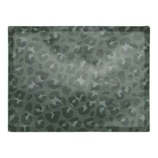 Leopard Cotton Twill Placemat Gray {1}