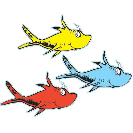 Eureka&reg; Dr. Seuss&trade; One Fish, Two Fish Assorted Paper Cut Outs, 3 Packs of 36 {3}
