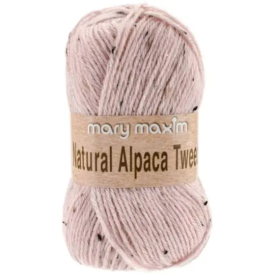 Mary Maxim Natural Alpaca Tweed Yarn Rose Quartz {1}