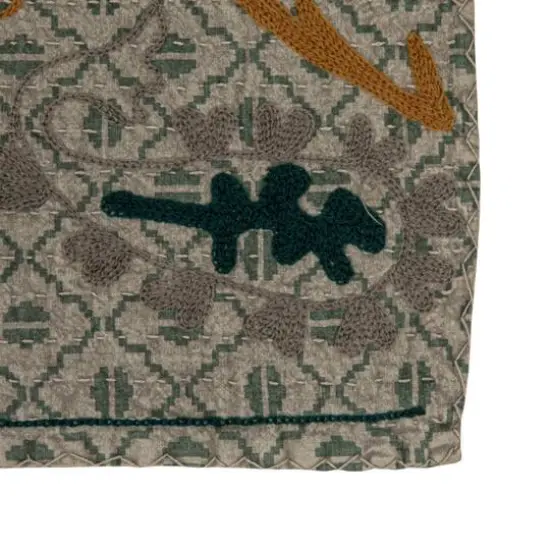 Hello Honey® Blue Multicolor Floral Stonewashed Printed Hand Embroidered Cotton Voile Throw {6}