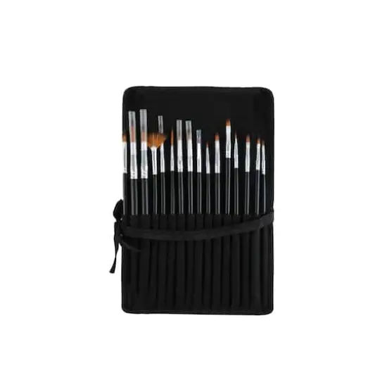 Mixed Media 25 Piece Paint Brush Set with Roller Organizer by Artist's Loft&reg; {5}