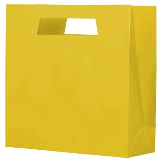 JAM Paper Large Yellow Heavy Duty Bags with Trapezoid Handle, 3ct. {3}