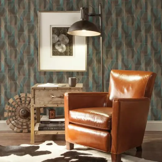 RoomMates Debonair Geometric Peel & Stick Wallpaper Brown {4}