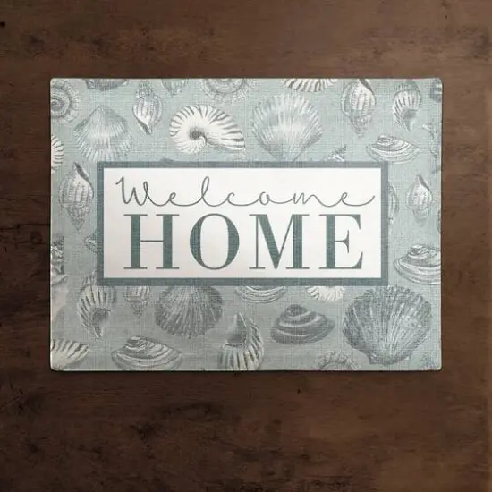 Welcome Home Multi Shell Cotton Twill Placemat Blue/Blue {3}