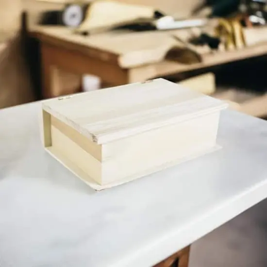 Multicraft Wood Keepsake Book Box {3}