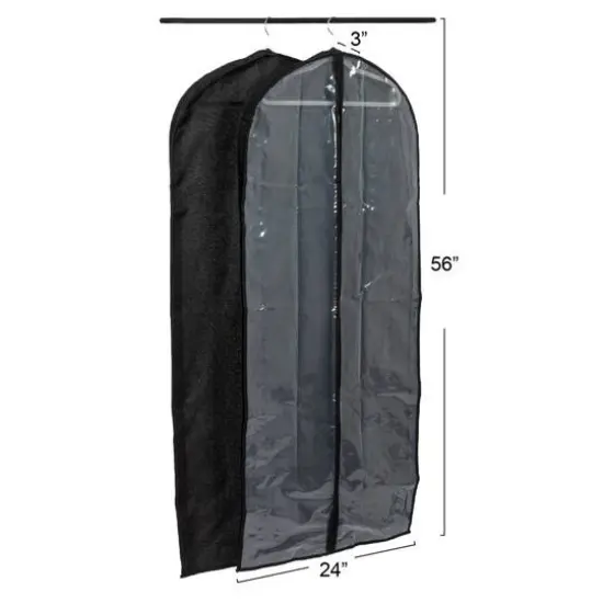 Household Essentials Hanging Garment Storage Bag, 2ct. Black {4}