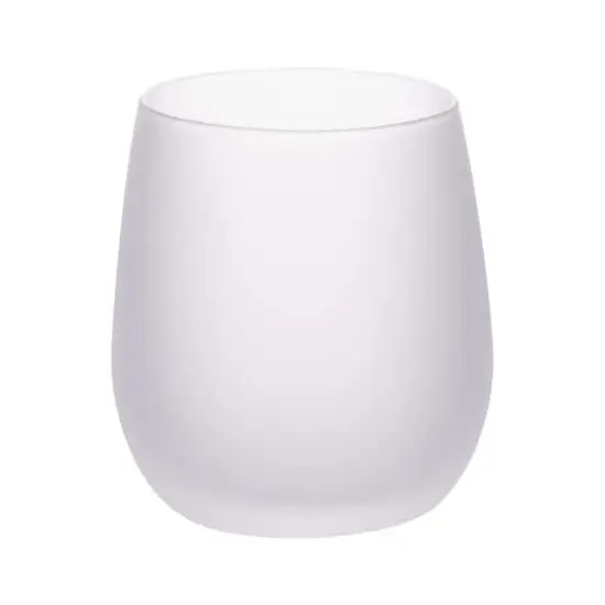 Craft Express 4ct. 10oz. Frosted White Stemless Glass {1}