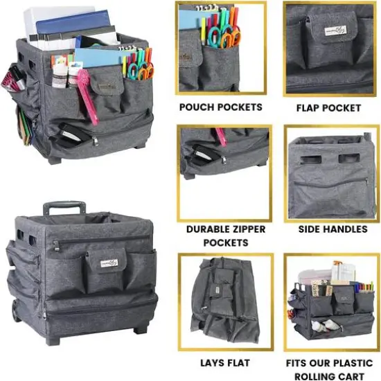 Everything Mary Heather Gray Cover Compatible with Rolling Crate {4}