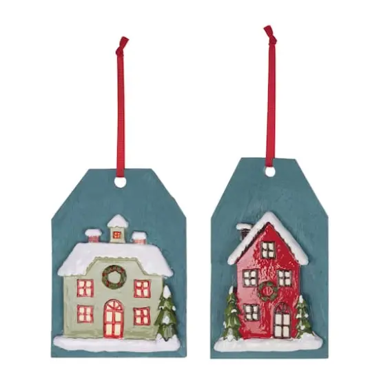 Winter House Tag Ornament Set {4}